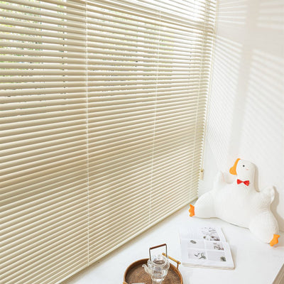 Dust-proof aluminium Venetian blinds with covered headrail for modern interiors - image 2