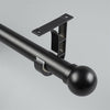 Black Ball End Bracket D option for modern heavy-duty decorative aluminium curtain rod set