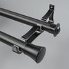 Black Cone End Bracket A option for modern heavy-duty decorative aluminium curtain rod set