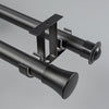 Black Cone End Bracket B option for modern heavy-duty decorative aluminium curtain rod set