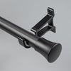 Black Cone End Bracket D option for modern heavy-duty decorative aluminium curtain rod set