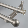 Champagne Ball End Bracket B option for modern heavy-duty decorative aluminium curtain rod set