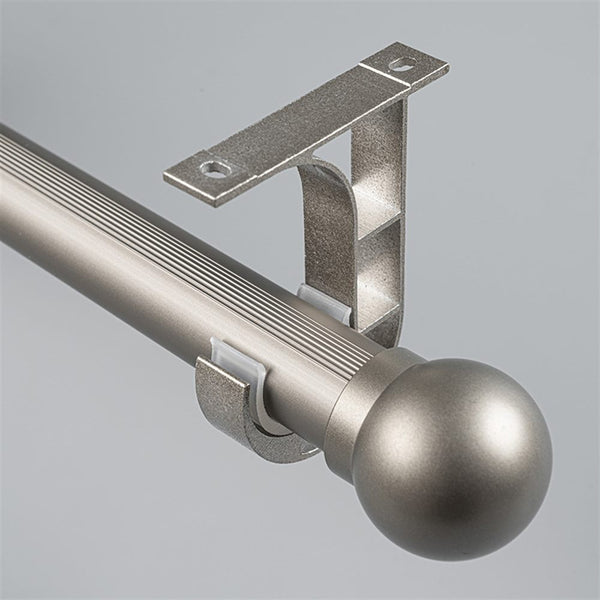 Champagne Ball End Bracket C option for modern heavy-duty decorative aluminium curtain rod set
