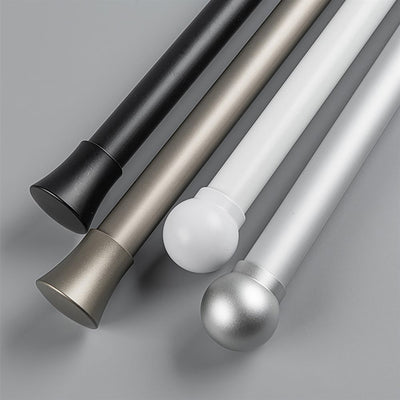 Modern heavy-duty decorative aluminium curtain rod set with premium sprayed finish - image 1