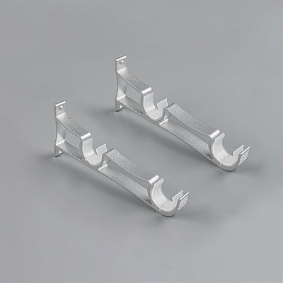 Modern heavy-duty decorative aluminium curtain rod set with premium sprayed finish - image 3