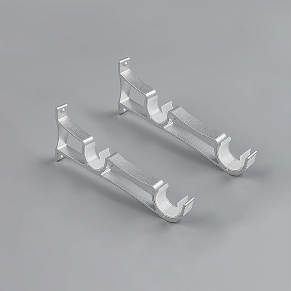 Modern heavy-duty decorative aluminium curtain rod set with premium sprayed finish - image 3