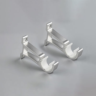 Modern heavy-duty decorative aluminium curtain rod set with premium sprayed finish - image 4