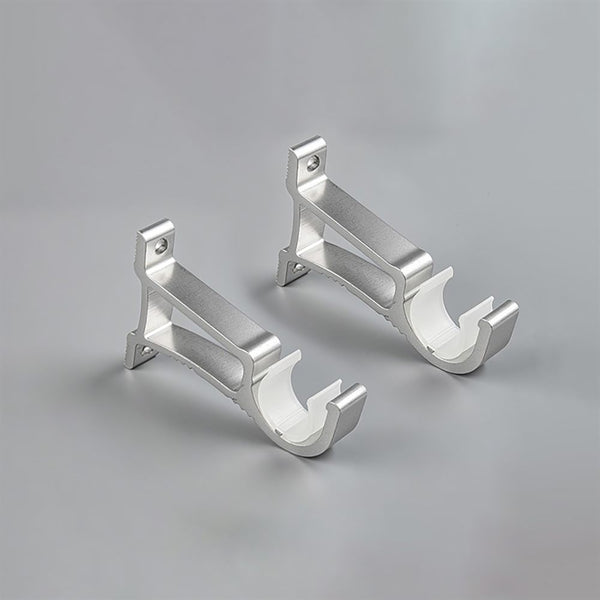 Modern heavy-duty decorative aluminium curtain rod set with premium sprayed finish - image 4
