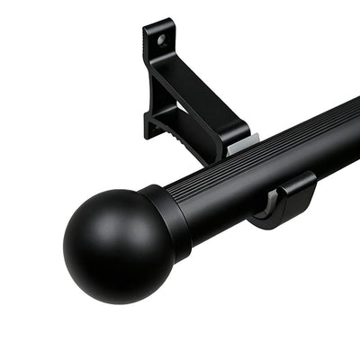 Modern heavy-duty decorative aluminium curtain rod set with premium sprayed finish - image 5