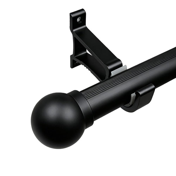 Modern heavy-duty decorative aluminium curtain rod set with premium sprayed finish - image 5