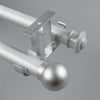Silver Ball End Bracket A option for modern heavy-duty decorative aluminium curtain rod set