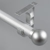 Silver Ball End Bracket C option for modern heavy-duty decorative aluminium curtain rod set