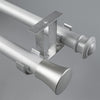 Silver Cone End Bracket A option for modern heavy-duty decorative aluminium curtain rod set