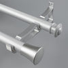 Silver Cone End Bracket B option for modern heavy-duty decorative aluminium curtain rod set