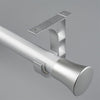 Silver Cone End Bracket D option for modern heavy-duty decorative aluminium curtain rod set