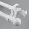 White Ball End Bracket B option for modern heavy-duty decorative aluminium curtain rod set