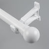 White Ball End Bracket C option for modern heavy-duty decorative aluminium curtain rod set