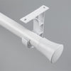 White Cone End Bracket C option for modern heavy-duty decorative aluminium curtain rod set
