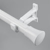 White Cone End Bracket D option for modern heavy-duty decorative aluminium curtain rod set