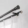 Premium 2-in-1 aluminium curtain pole and track system with silent decorative hardware - image 2