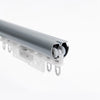 Premium 2-in-1 aluminium curtain pole and track system with silent decorative hardware - image 3