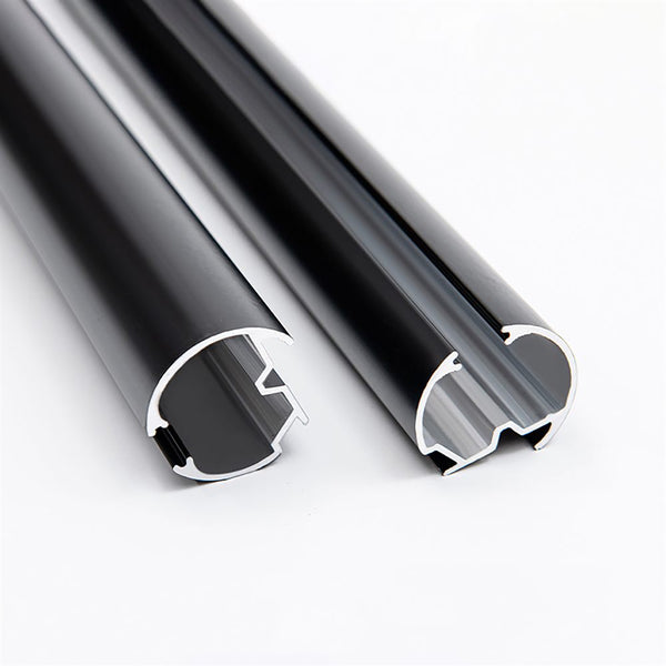 Premium 2-in-1 aluminium curtain pole and track system with silent decorative hardware - image 5