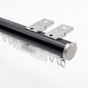 Matte Black Ceiling Plate option for premium 2-in-1 aluminium curtain pole and track system