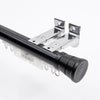 Matte Black Decorative End Cap option for premium 2-in-1 aluminium curtain pole and track system