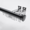 Matte Black Wall Bracket option for premium 2-in-1 aluminium curtain pole and track system