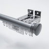 Silver Gray Wall Bracket option for premium 2-in-1 aluminium curtain pole and track system