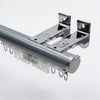 Silver Gray Wall/Ceiling Bracket option for premium 2-in-1 aluminium curtain pole and track system