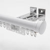 White Wall Bracket option for premium 2-in-1 aluminium curtain pole and track system
