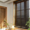 Premium 50mm basswood Venetian blinds with real wood slats in an interior setting - image 2