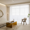 Premium dual layer sheer shades with dual layer zebra fabric in a modern interior - image 1