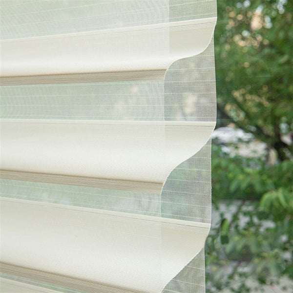 Semi Light Filtering - Beige fabric swatch for premium dual layer sheer shades