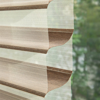 Semi Light Filtering - White fabric swatch for premium dual layer sheer shades