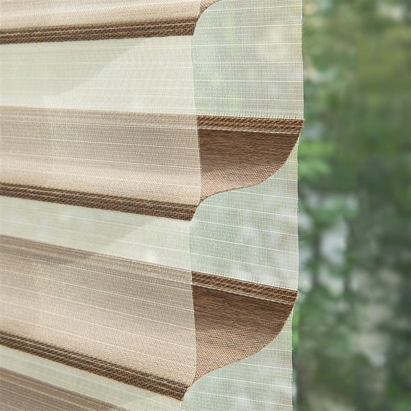 Semi Light Filtering - White fabric swatch for premium dual layer sheer shades