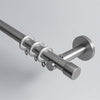 Brushed Silver Single Rod option for premium minimalist manganese steel curtain pole