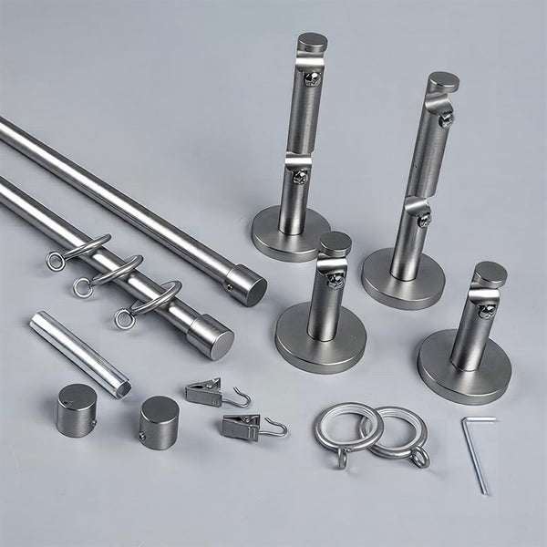 Premium minimalist manganese steel curtain pole with electroplated finish - image 5