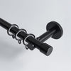 Matte Black Single Rod option for premium minimalist manganese steel curtain pole