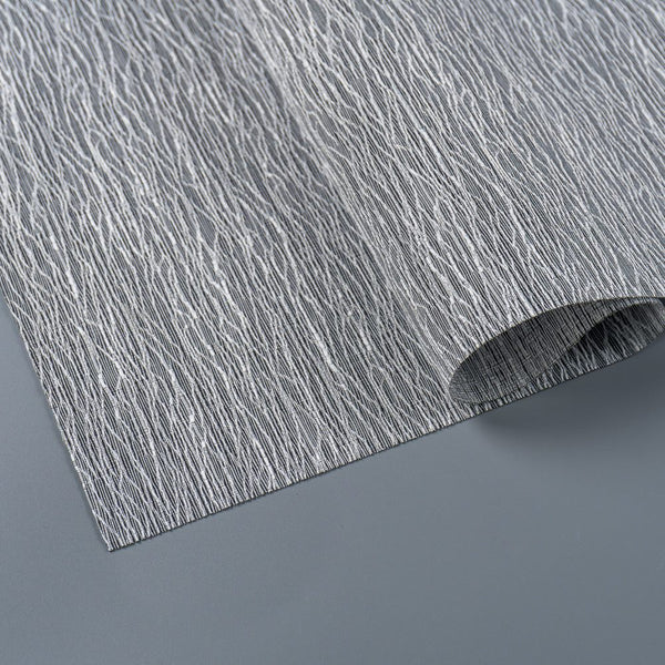 Light Filtering Coarse Linen Gray fabric swatch for premium custom Roman blinds