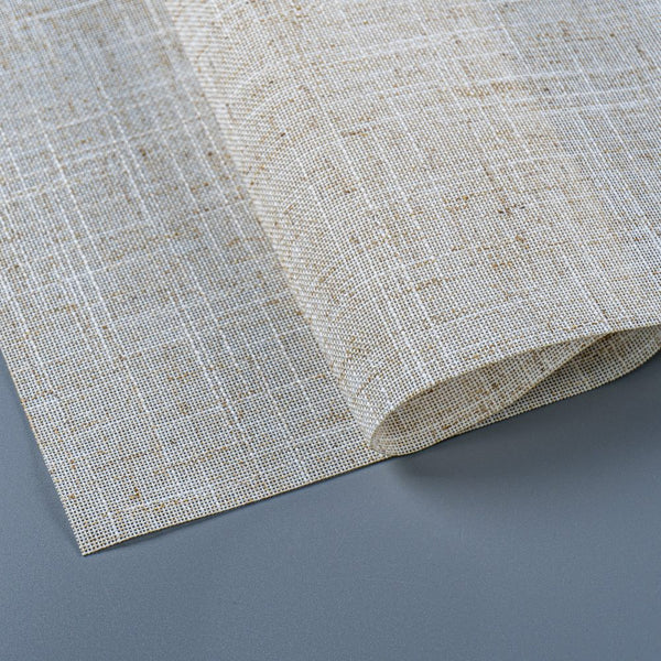 Light Filtering Horizontal Beige fabric swatch for premium custom Roman blinds