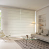 Premium custom Roman blinds with linen look fabric in a modern interior - image 1