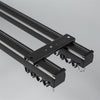 Black Double Track Ceiling Plate option for premium straight aluminium curtain track system