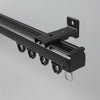 Black Single Track Wall Bracket option for premium straight aluminium curtain track system