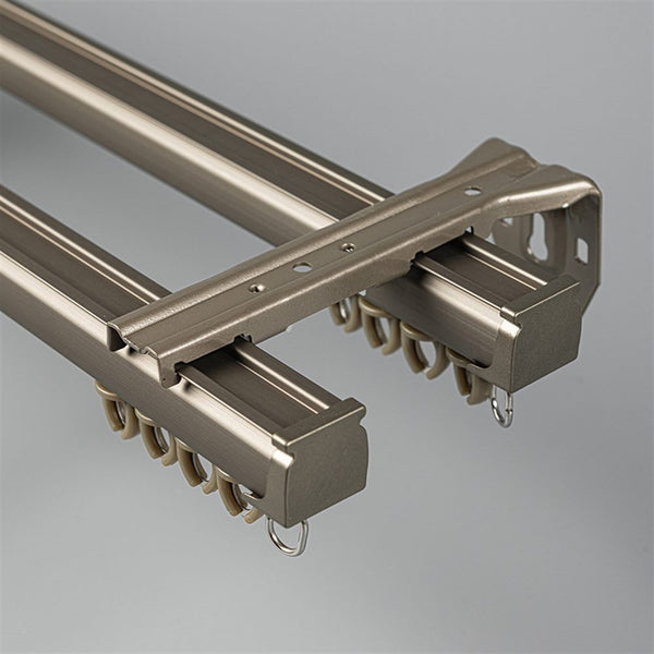 Champagne Double Track Side Bracket option for premium straight aluminium curtain track system