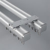 Silver Double Track Ceiling Plate option for premium straight aluminium curtain track system