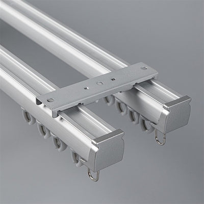 Silver Double Track Ceiling Plate option for premium straight aluminium curtain track system