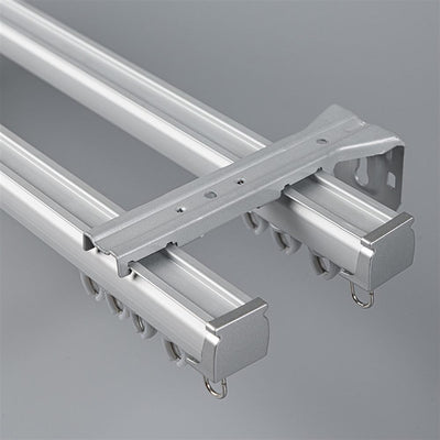 Silver Double Track Side Bracket option for premium straight aluminium curtain track system