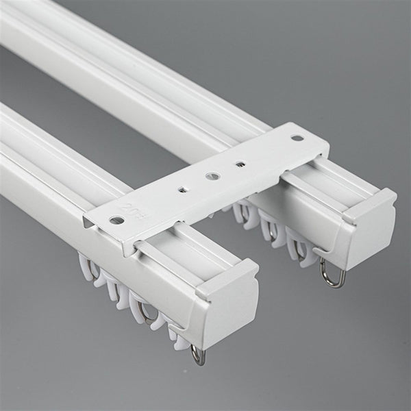 White Double Track Ceiling Plate option for premium straight aluminium curtain track system